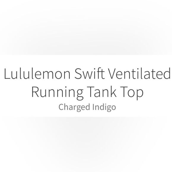 Lululemon Swift Ventilated Running Tank Top Charged Indigo - Picture 6 of 9